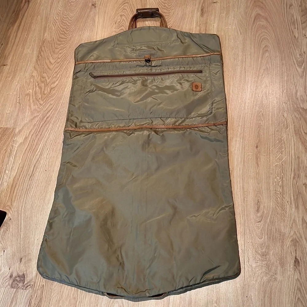 Vintage HARTMANN Lightweight Garment Travel Bag Tan Nylon & Leather Trim